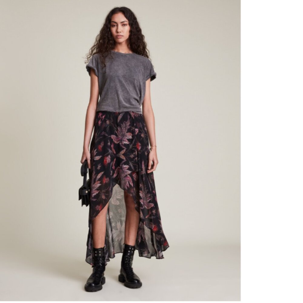 ALLSAINTS Slvina Harris floral-print Maxi Skirt